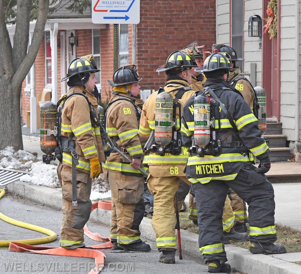 On Saturday, January 15, h house fire in the three hundred block of Main Street, Wellsville.  photos by curt werner
