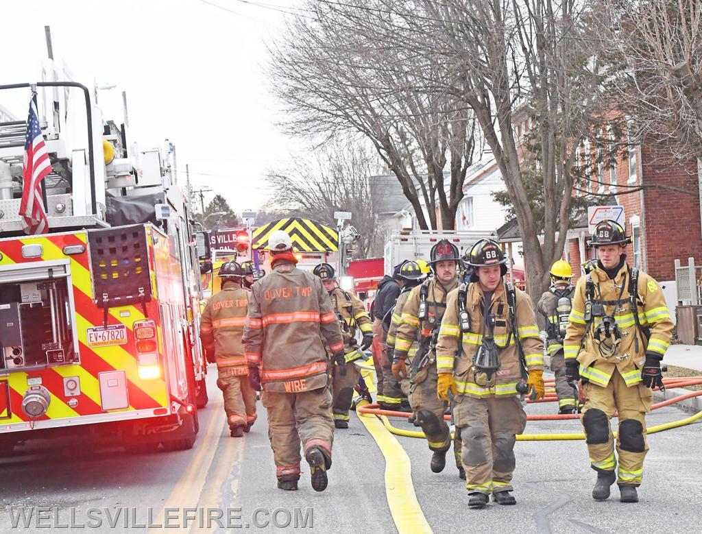On Saturday, January 15, h house fire in the three hundred block of Main Street, Wellsville.  photos by curt werner