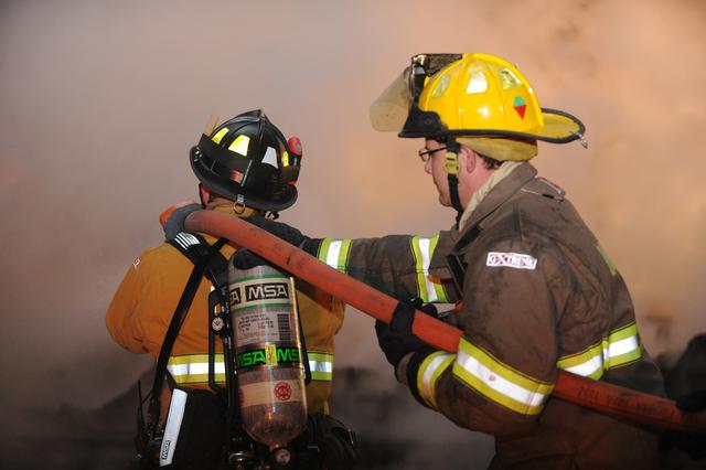 Barn Fire on Peiffer Road, Washington Township.  photo by Curt Werner