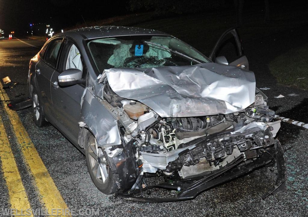 On Thursday, November 1, a three vehicle accident occurred in the six hundred block of Old York Road, Warrington Township.  One of the vehicles caught fire after impact.  Wellsville Fire Company quick response  put out the fire.  Fire police, EMS and Pa. State Police were also on the scene.  Injured were taken to local hospital. photos by curt werner

