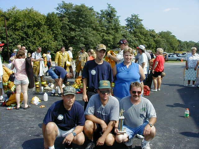 Water Battle Dovor Borough September 2000
Back Row - Karl Tait, Stacy (Badger) Shank Front Row - Bob Stone, Sr, Jeff Slothower, Dennis Turner